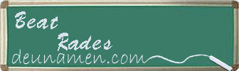 Beat Rades Visitenkarte